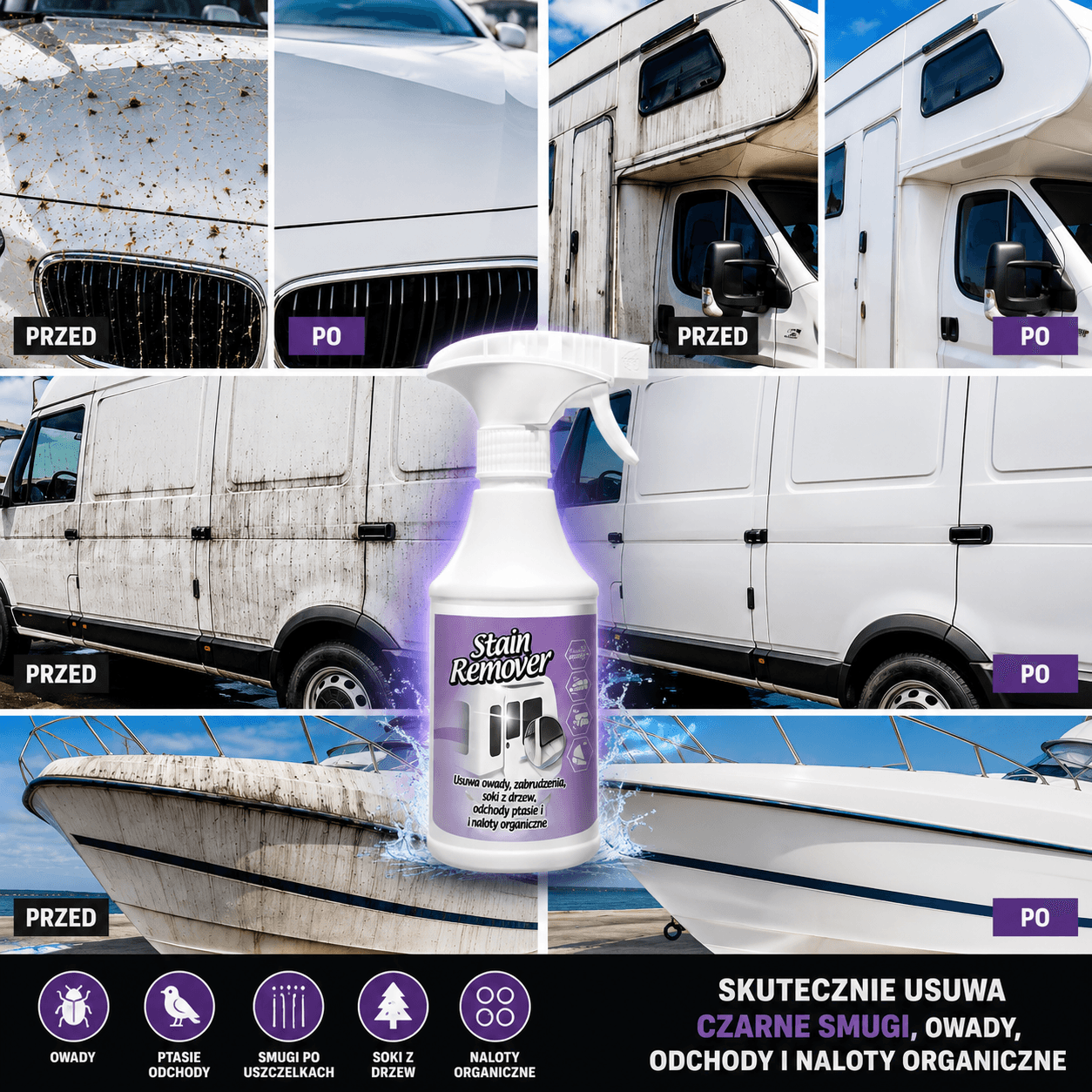 STAIN-OFF — Kamper, Bus i Auto Jak Nowe Bez Szorowania w 60 Sekund!